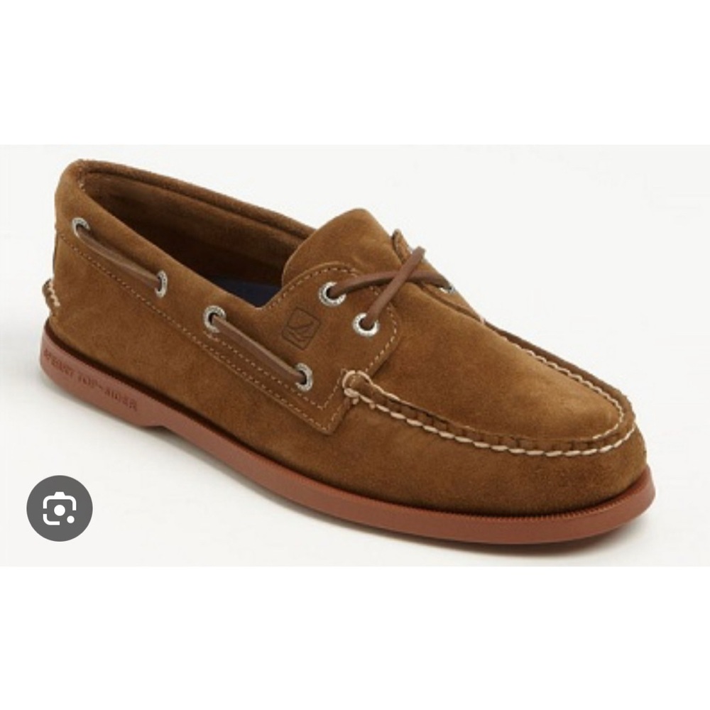 Sperry Tan Suede Slip-On Loafers